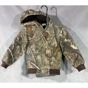 Vintage Carhartt jacket Boys XXS 4/5 Camo Quilt Lined Toddler Kids